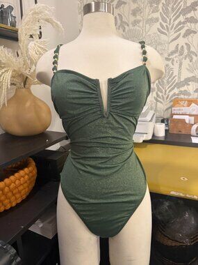 NWT Cupshe Green One Piece Swim Suit